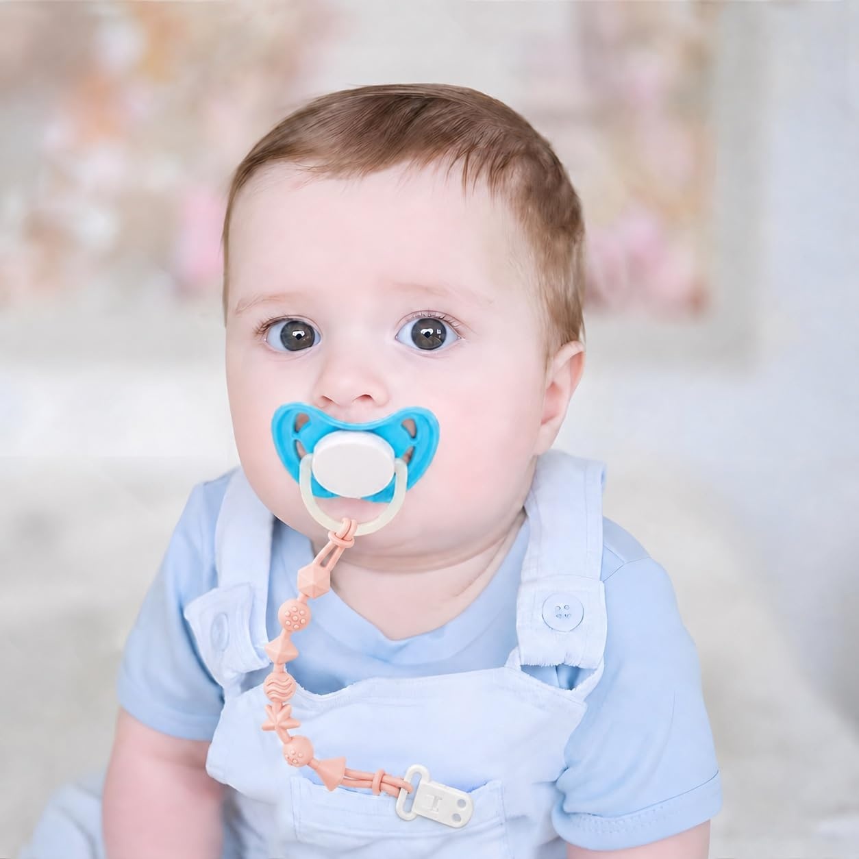 image:imagePandaEar 7 Pack Silicone Pacifier Clips Pacifier Holder with One Piece Design