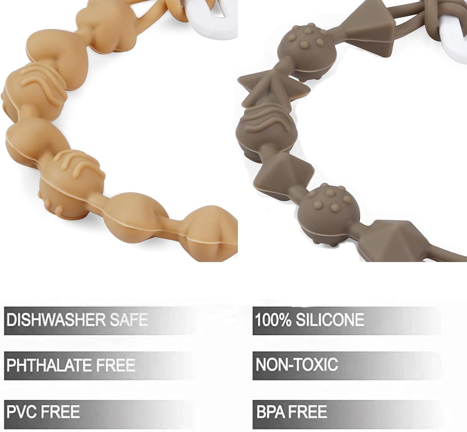 image:imagePandaEar 7 Pack Silicone Pacifier Clips Pacifier Holder with One Piece Design