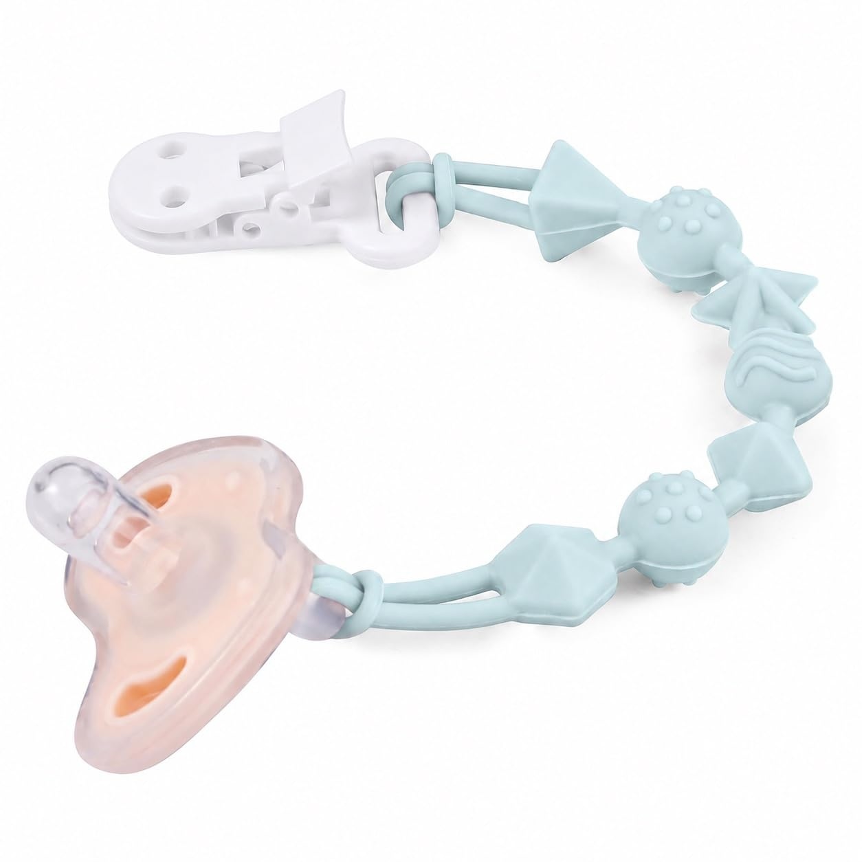 image:imagePandaEar 7 Pack Silicone Pacifier Clips Pacifier Holder with One Piece Design
