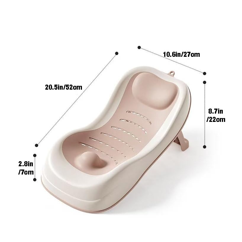 image:imagePandaEar Baby Bath Support Foldable Infant Bathtub for Newborn Babies 06 Months Soft Sink Baby Bath Tub PinkPink