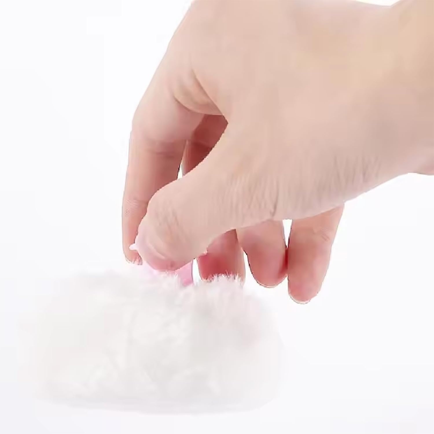 image:imagePandaEar Baby Body Cosmetic Powder Puff Baby Powder Box Soft Body Powder Puff and Container Case for Baby Pink