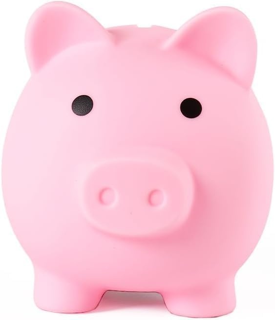 image:imagePandaEar Piggy Bank Unbreakable Cute Plastic Coin Bank for Boys amp Girls Large Money Saving Bank Shatterproof Pig Money Box Fun Gift for Children Birthday Christmas Halloween BluePink Large