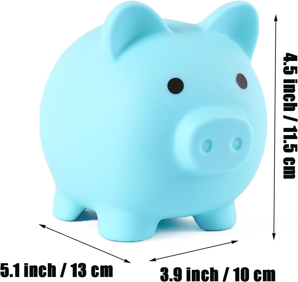 image:imagePandaEar Piggy Bank Unbreakable Cute Plastic Coin Bank for Boys amp Girls Large Money Saving Bank Shatterproof Pig Money Box Fun Gift for Children Birthday Christmas Halloween BlueBlue
