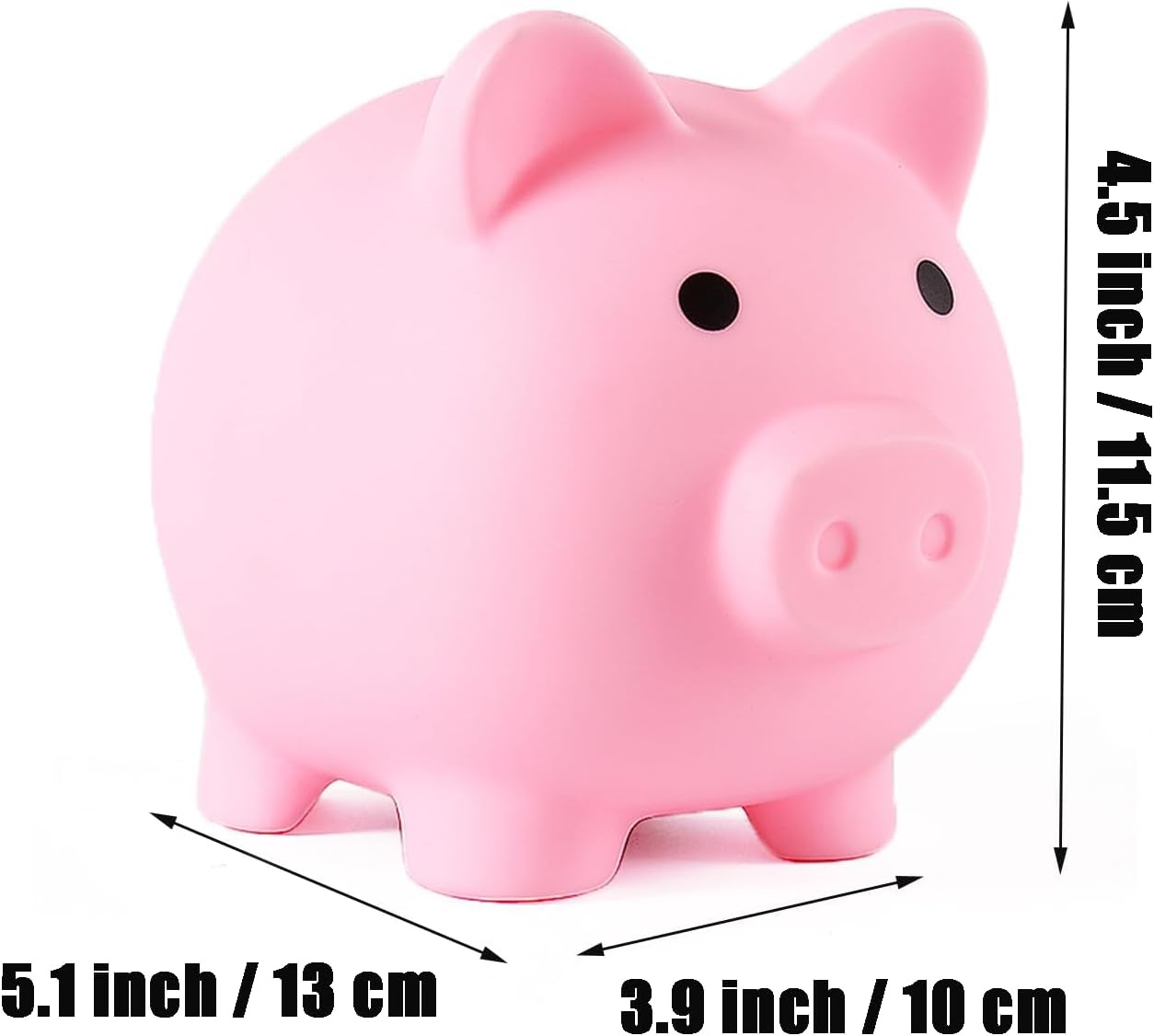 image:imagePandaEar Piggy Bank Unbreakable Cute Plastic Coin Bank for Boys amp Girls Large Money Saving Bank Shatterproof Pig Money Box Fun Gift for Children Birthday Christmas Halloween BluePink