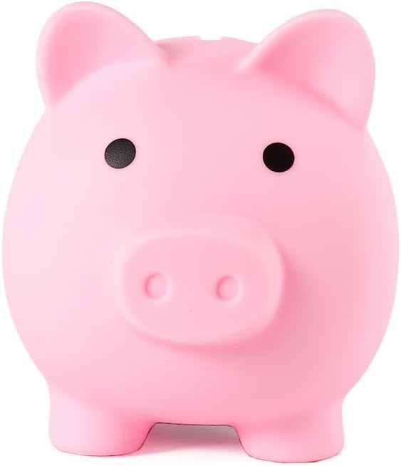 image:imagePandaEar Piggy Bank Unbreakable Cute Plastic Coin Bank for Boys amp Girls Large Money Saving Bank Shatterproof Pig Money Box Fun Gift for Children Birthday Christmas Halloween BluePink
