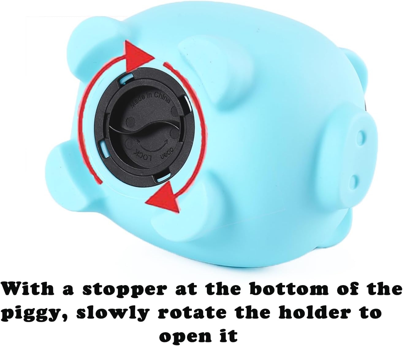 image:imagePandaEar Piggy Bank Unbreakable Cute Plastic Coin Bank for Boys amp Girls Large Money Saving Bank Shatterproof Pig Money Box Fun Gift for Children Birthday Christmas Halloween BlueBlue