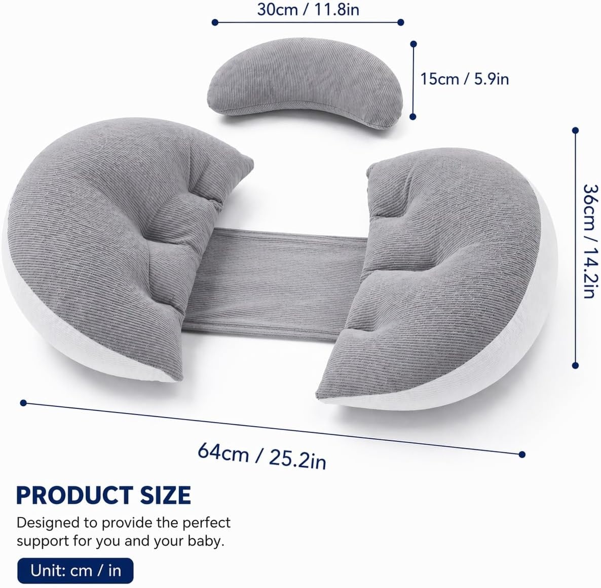image:imagePandaEar Pregnancy Pillow Wedge for Sleeping Maternity Body Support