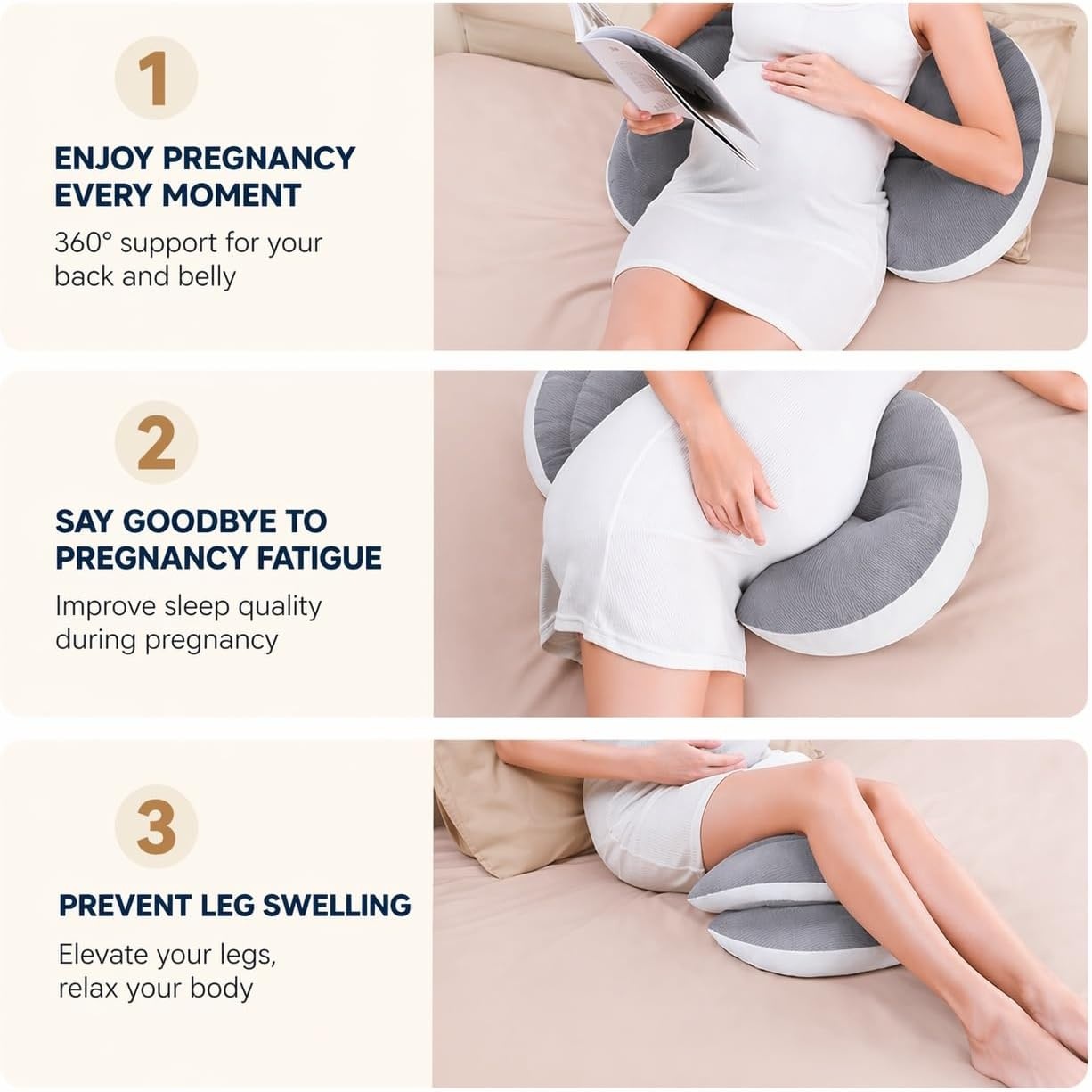 image:imagePandaEar Pregnancy Pillow Wedge for Sleeping Maternity Body Support