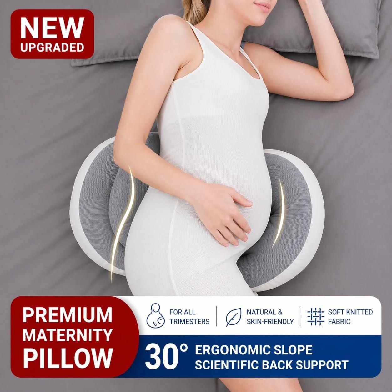 image:imagePandaEar Pregnancy Pillow Wedge for Sleeping Maternity Body Support