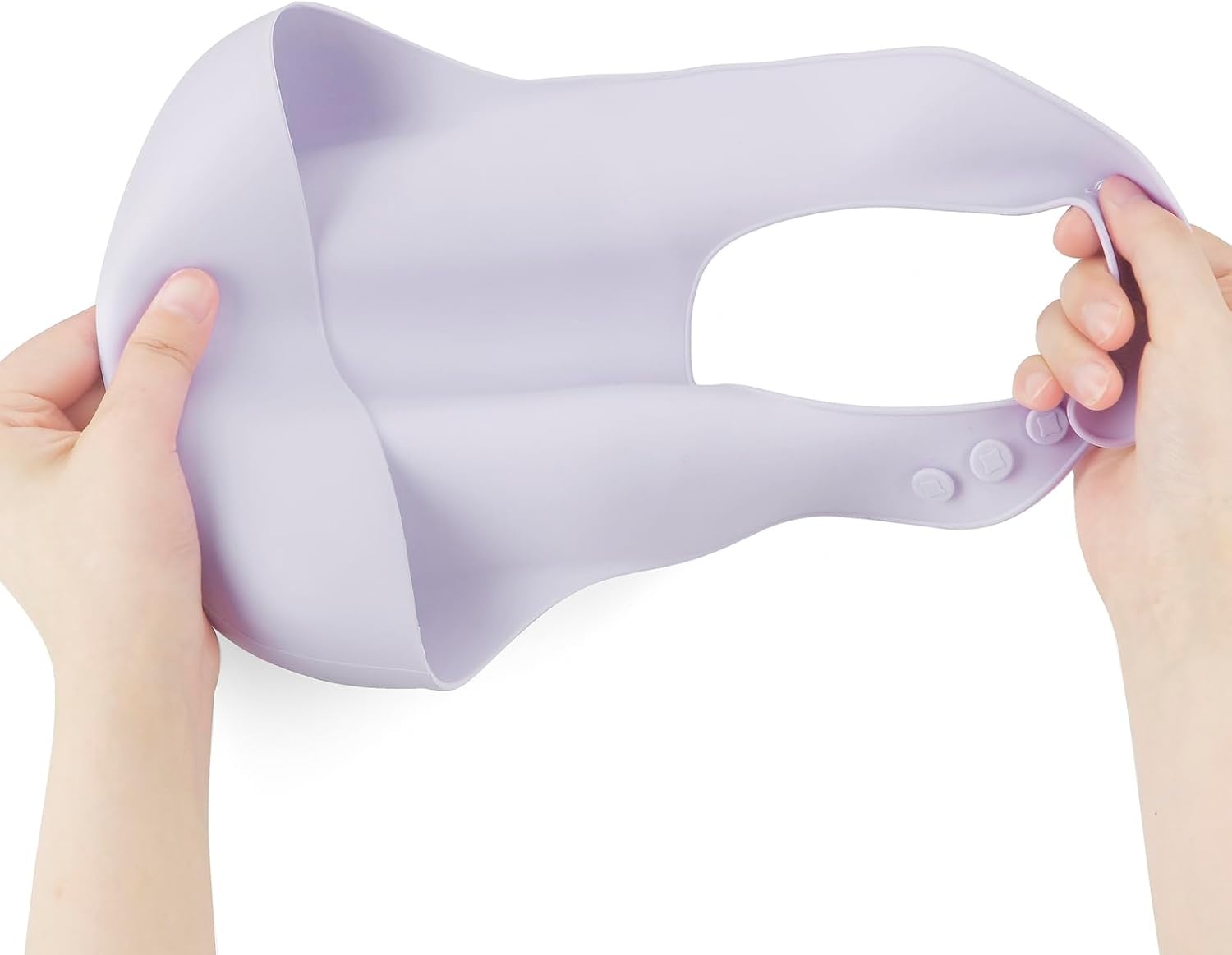 image:imagePandaEar Set of 3 Silicone Baby Bibs Waterproof Soft Adjustable Bibs for Babies Toddlers 1072 MonthsBluePinkPurple