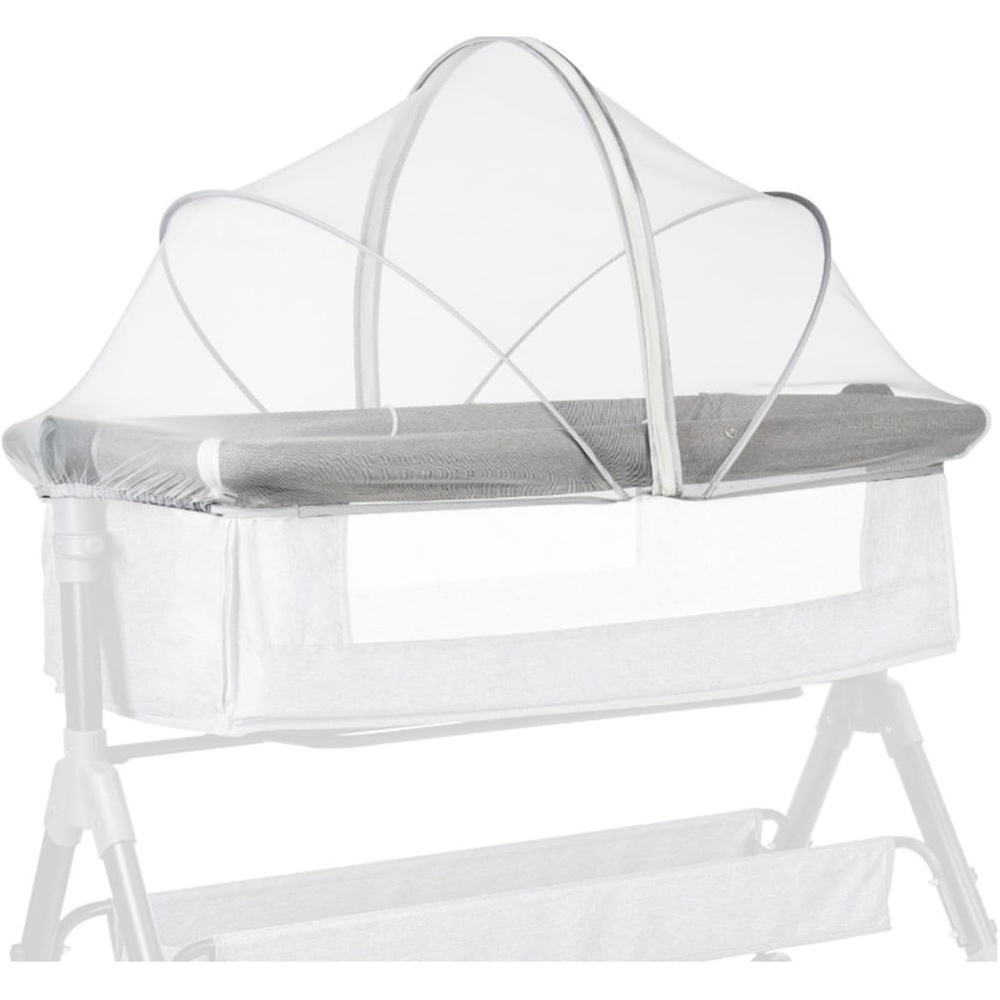 image:imagePandaEar Bassinet Mosquito Net Cover Universal Breathable Mesh Canopy with 2Way Zipper amp HighElasticity Support Infant Crib Tent Fits Most Mini Cribs Bedside Sleepers amp Playpens