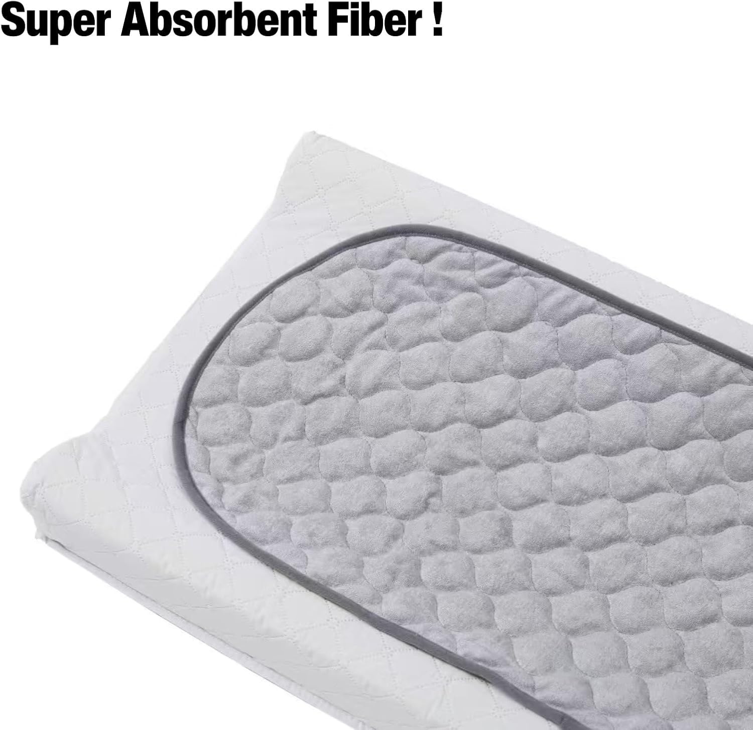 image:imagePandaEar 3 Pack Waterproof Changing Pad Liners Quilted Absorbent Bassinet Liners Ultra Soft Reusable Portable Changing Table Pad Protection Machine Washable Grey 14 x 26
