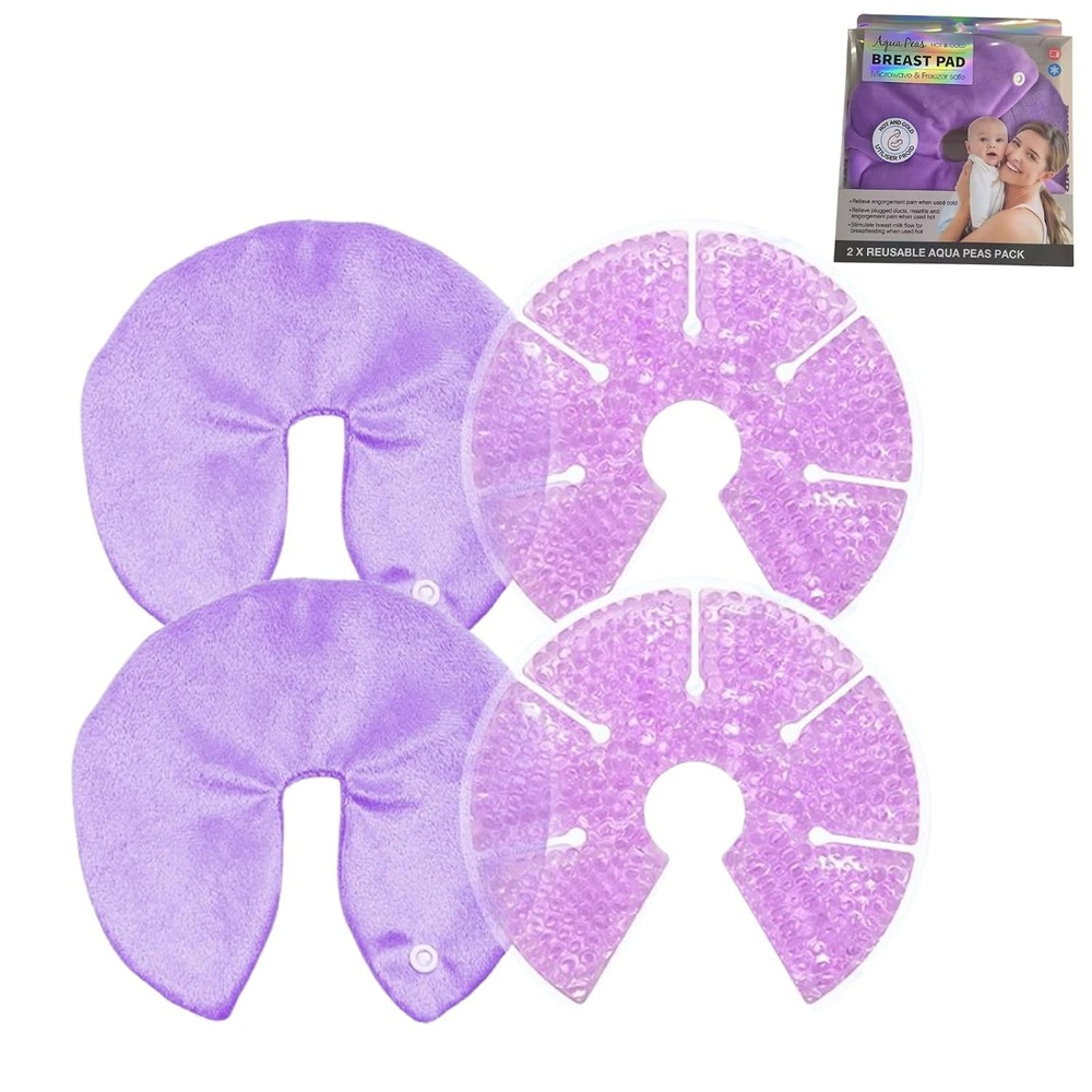 image:imagePandaEar 2 Pack Breast Therapy Pads Hot amp Cold Gel Packs for Nursing