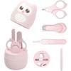 PandaEar Baby Nail Manicure Pedicure Grooming Care Kit (4 Pack)| Clippers Scissors File Tweezers | Newborn Infant Toddler Kids|1 Months Plus (Green)(Pink)