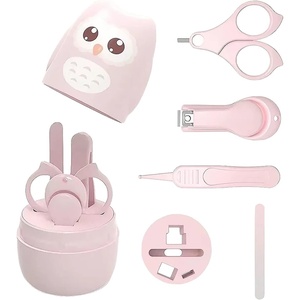 PandaEar Baby Nail Manicure Pedicure Grooming Care Kit (4 Pack)| Clippers Scissors File Tweezers | Newborn Infant Toddler Kids|1 Months Plus (Green)(Pink)