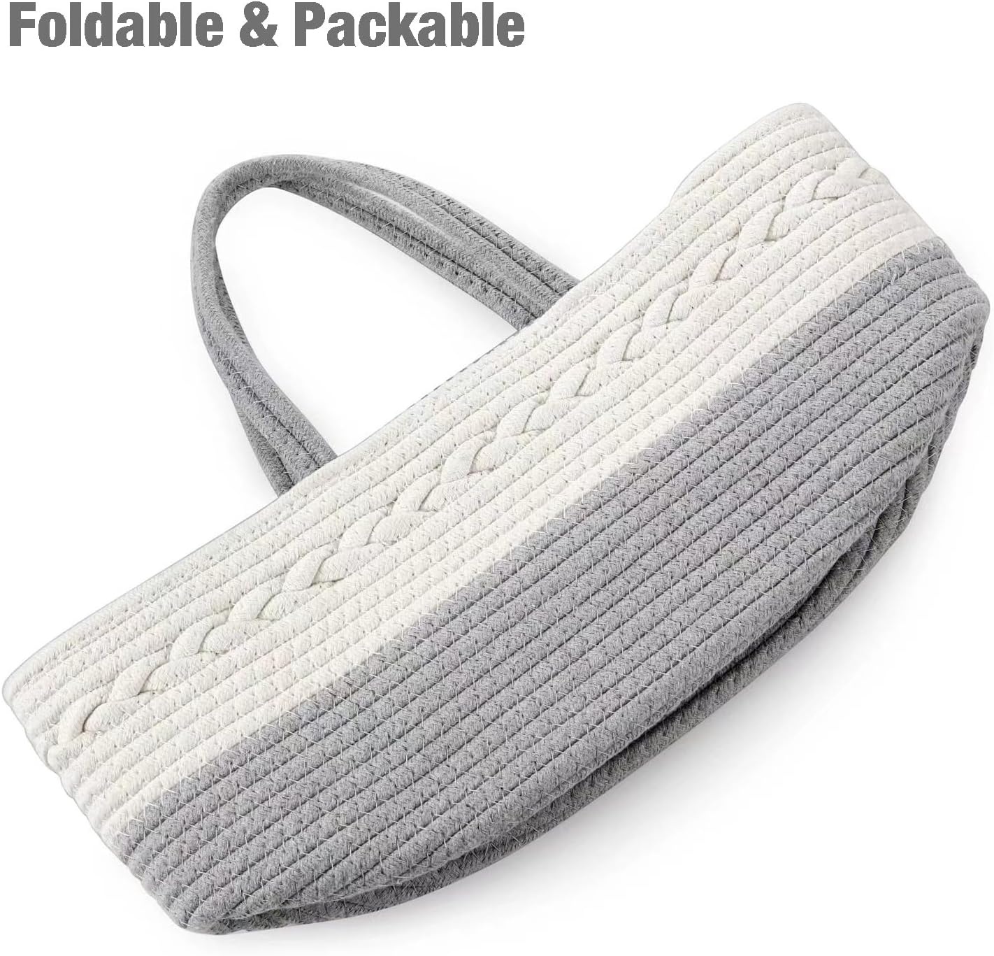 image:imagePandaEar Baby Diaper Caddy Organizer for Boys Girls Portable Baby Diaper Basket Travel Cotton Rope Diaper Caddy Change Organizer for Baby Shower Gifts Newborn Infants