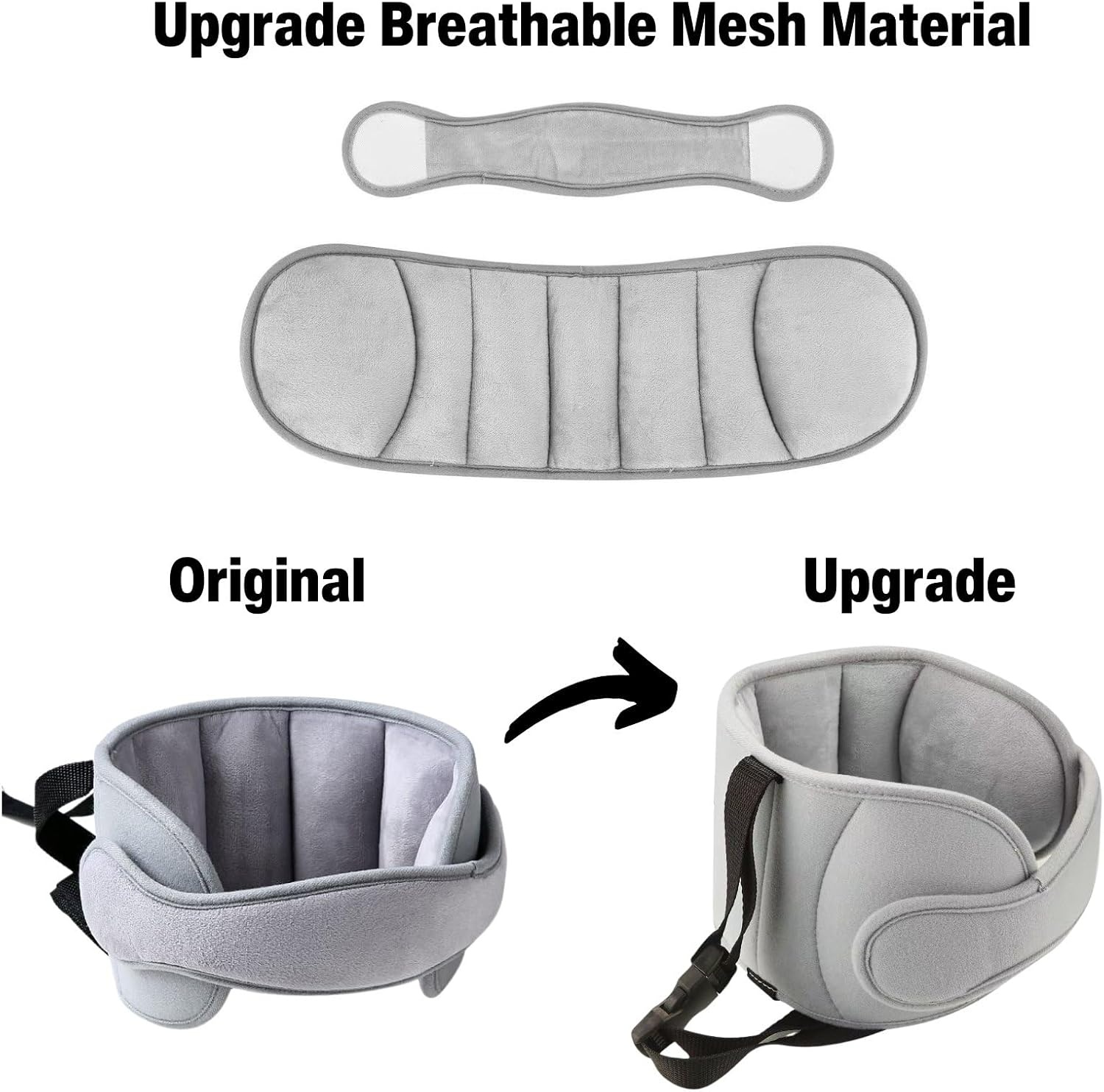 image:imagePandaEar Car Seat Toddler Head Support Adjustable Baby Carseat Head Holder Strap for Car Seat Stroller Soft Neck Relief Band for Kids Infants Comfortable Travel Sleep