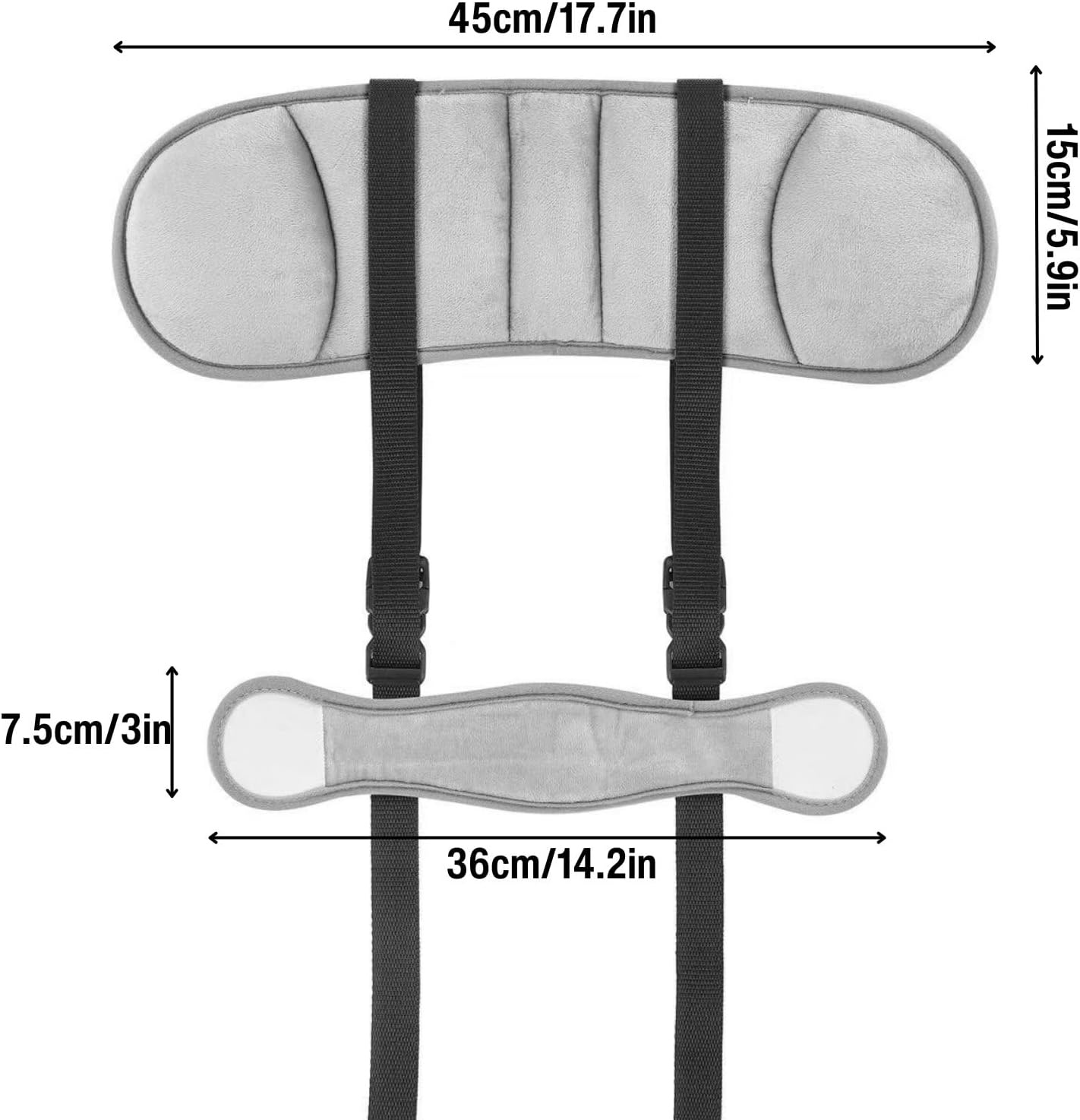 image:imagePandaEar Car Seat Toddler Head Support Adjustable Baby Carseat Head Holder Strap for Car Seat Stroller Soft Neck Relief Band for Kids Infants Comfortable Travel Sleep