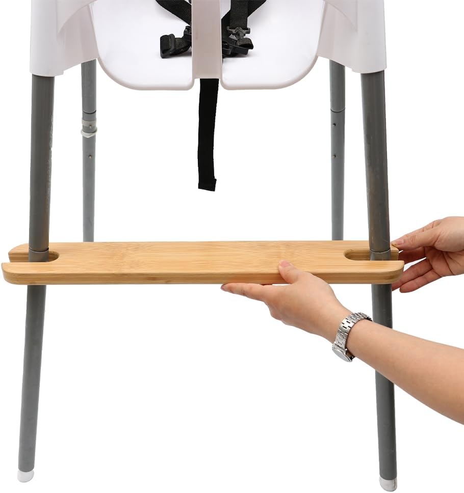 image:imagePandaEar High Chair Footrest for IKEA Antilop Bamboo Adjustable Footrest
