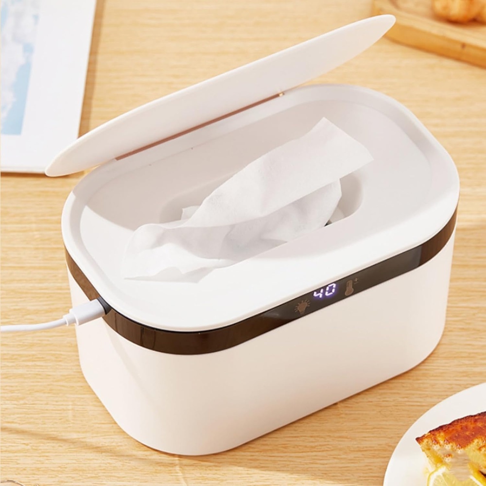 image:imagePandaEar Baby Wipe Warmer Large Capacity Moist Wipe Dispenser with 5Level Temperature Heating Control Quiet amp Even Heating Diaper Wipe Warmer with Night Light