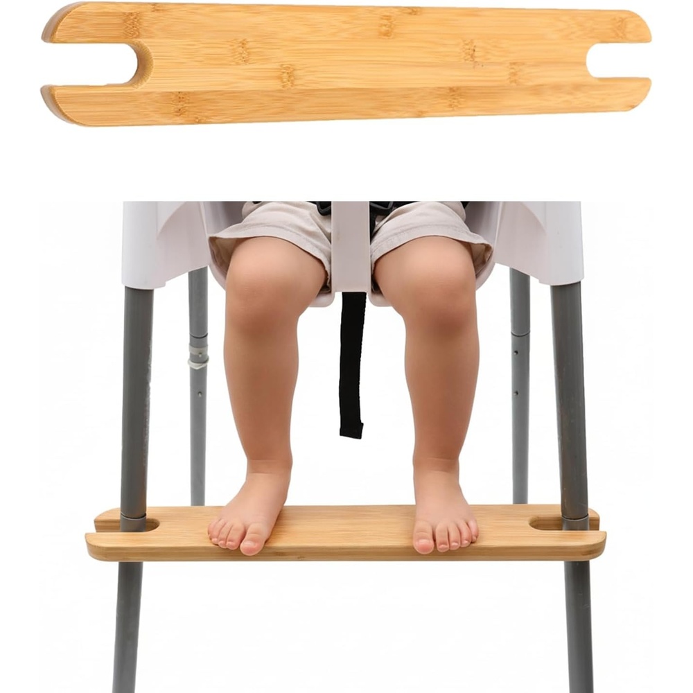 image:imagePandaEar High Chair Footrest for IKEA Antilop Bamboo Adjustable Footrest