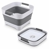 PandaEar Collapsible Baby Bottles Wash Basin, 2.9 US Gallons(Grey)